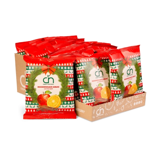 Jabłko z sokiem pomarańczowym i przyprawami korzennymi - box 14 sztuk