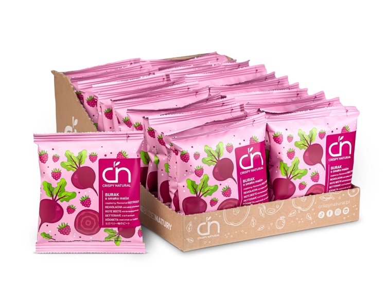 Burak o smaku malin - box 24 sztuki