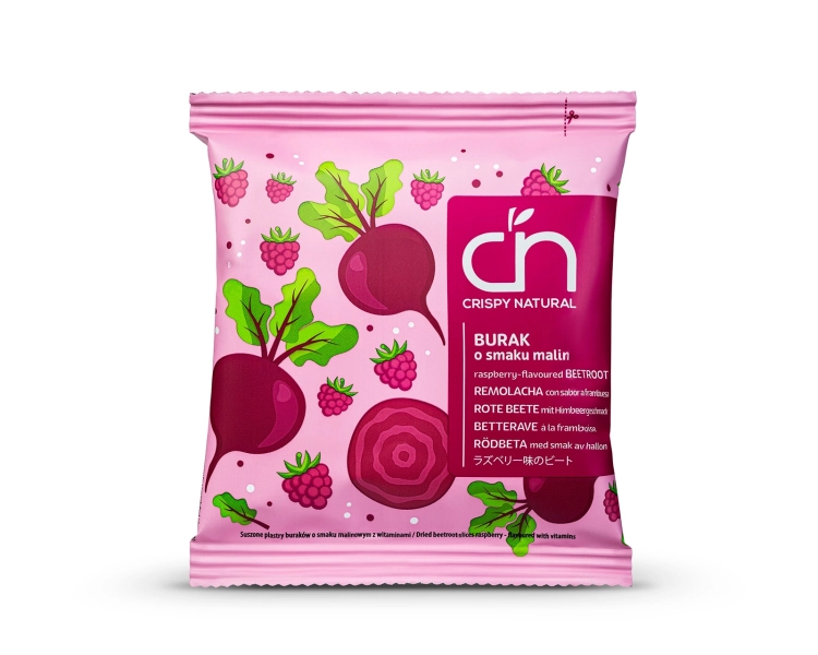 Burak o smaku malin - przód paczki