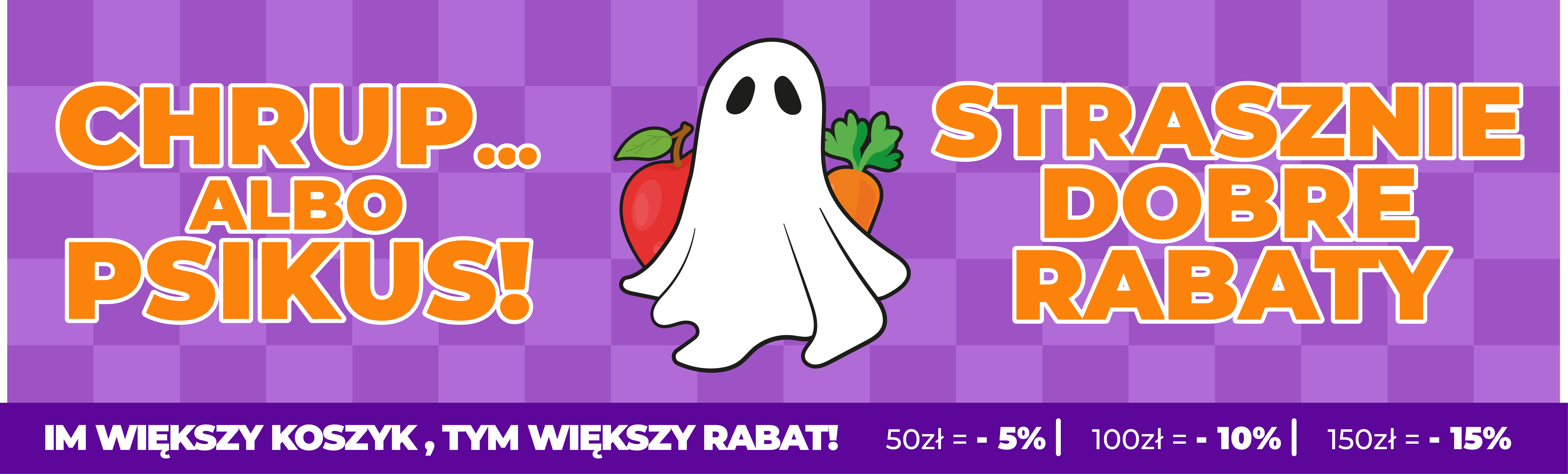 Chrup albo psikus! Strasznie dobre rabaty. Im większy koszyk, tym większy rabat! Przy zakupach za 50 zł -5% rabatu, za 100 zł -10% rabatu , za 150 zł -15%